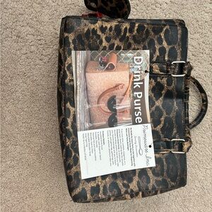 Leopard Print Drink Purse